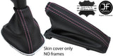 PINK STITCH CARBON FIBER VINYL GEAR & HANDBRAKE SET FOR VAUXHALL CORSA D 06-14