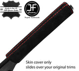 RED STITCH SUEDE HANDBRAKE HANDLE COVER FOR PEUGEOT 207 2006-2013 CUSTOM NEW
