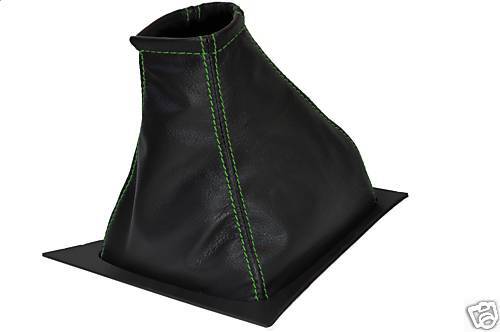 FITS VAUXHALL ZAFIRA A LEATHER GEAR GAITER D GREEN STITCH CUSTOM NEW MADE IN UK