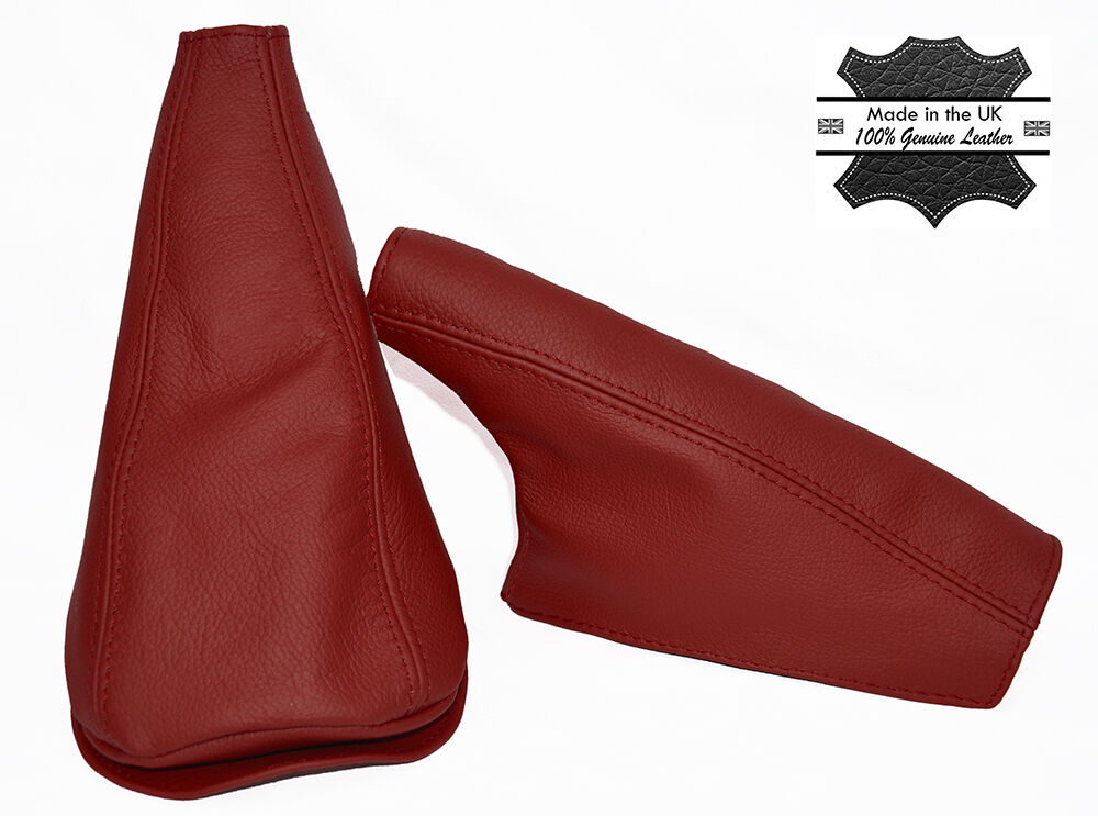 DARK RED LEATHER FITS MINI COOPER CLASSIC UP TO 2000 YEAR GEAR HANDBRAKE