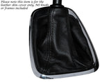 BLACK STITCHING LEATHER MANUAL GEAR GAITER FITS CHEVROLET ORLANDO 2011-2014