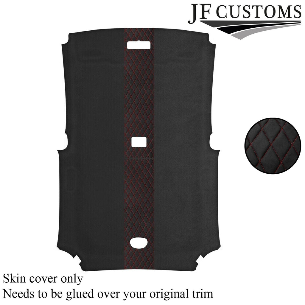 DSG2 D RED STITCH D GREY SUEDE HEADLINER COVER FOR HONDA CIVIC TYPE R 01-05 3DR