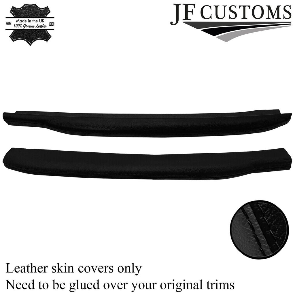 BLACK 2X LOWER DASH PADS LEATHER COVERS FOR TRIUMPH SPITFIRE MK4 GT6 CUSTOM NEW