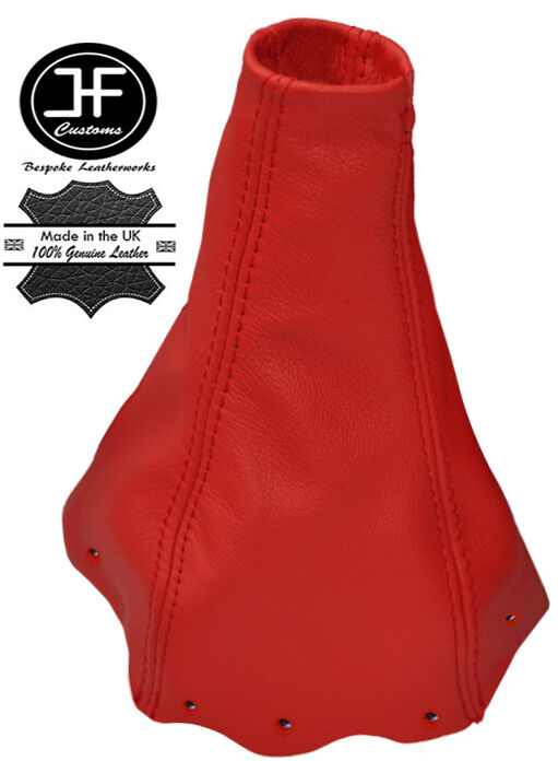 RED REAL LEATHER FITS SUZUKI SWIFT 2005-2010 GEAR STICK GAITER BOOT CUSTOM NEW