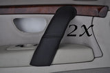 BLACK STITCH FITS VOLVO S80 2003-2006  2X FRONT DOOR HANDLE LEATHER COVERS