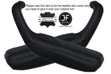 BLACK STITCHING 2X FRONT DOOR HANDLE ARMREST COVERS FITS FORD CAPRI MK2 74-78