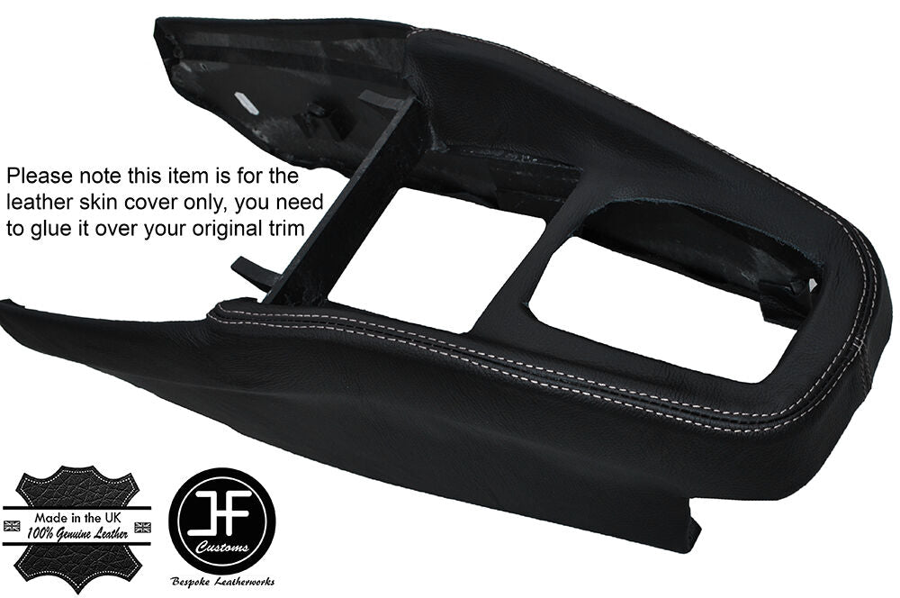 WHITE STICH CONSOLE GEAR SURROUND LEATHER COVER FITS VW GOLF MK4 IV JETTA 98-05