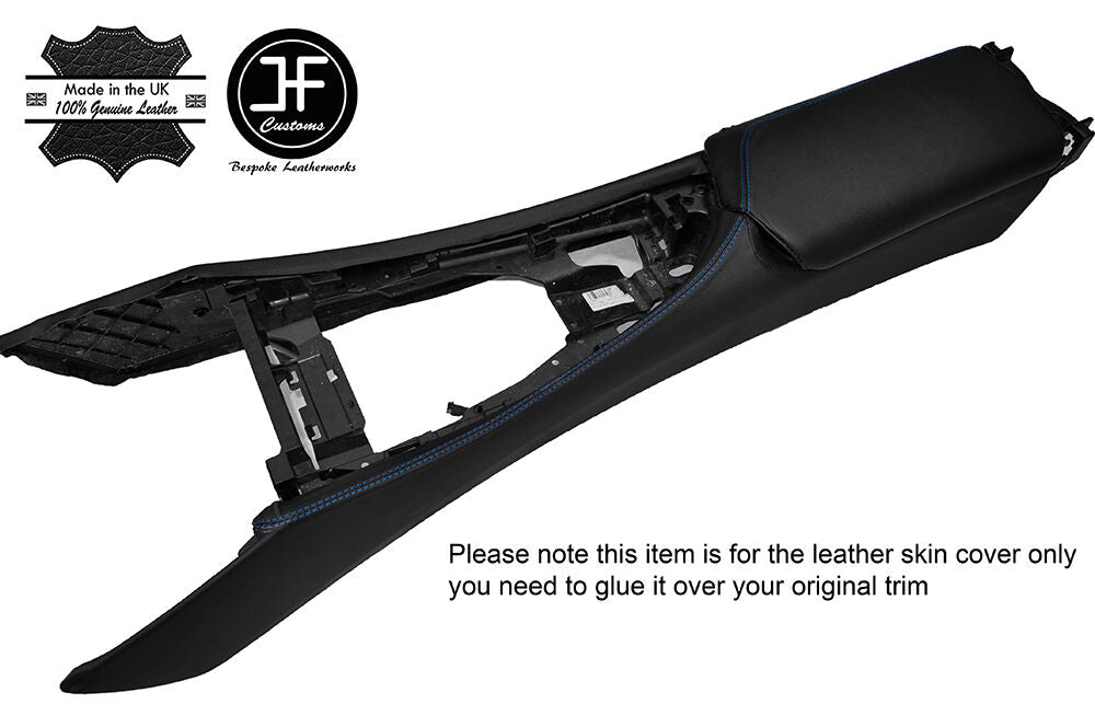 BLUE STITCH CENTRE CONSOLE & ARMREST LEATHER COVERS FITS BMW Z4 E89 2009-2016