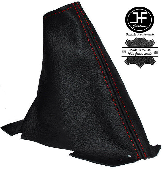 RED STITCHING REAL LEATHER HANDBRAKE GAITER FITS VOLVO S80 1998-2006 NEW