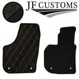 YELLOW DIAMOND VINYL 4X TAILORED FLOOR CARPETS FOR SKODA SUPERB MK2 08-15 JF1