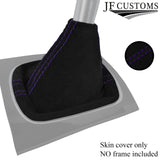 PURPLE STITCHING REAL SUEDE MANUAL GEAR GAITER FITS AUDI A3 8P 2004-2012