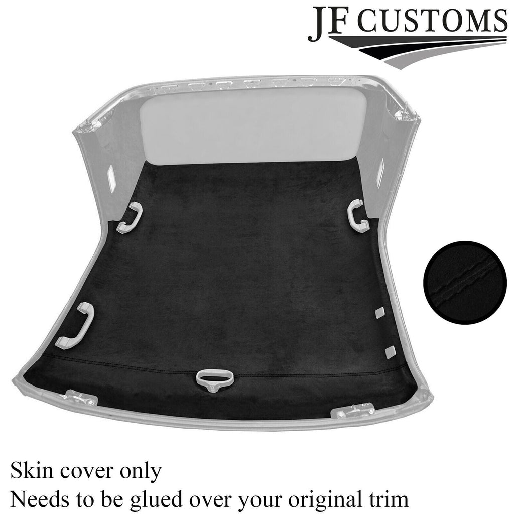 BLACK STITCH CONVERTIBLE HARDTOP ROOF HEADLINING LUXE SUEDE COVER FITS BMW E36