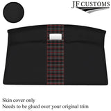 RED STITCH TARTAN FRONT HEADLINER LUXE SUEDE COVER FOR VW T4 TRANSPORTER