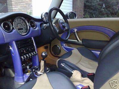 FITS MINI COOPER BMW QUALITY GEAR & HANDBRAKE GAITER 2 TONE CUSTOM NEW