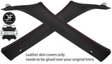 RED STITCHING 2X A PILLAR LEATHER COVERS FITS BMW 5 SERIES E60 E61 2003-2011