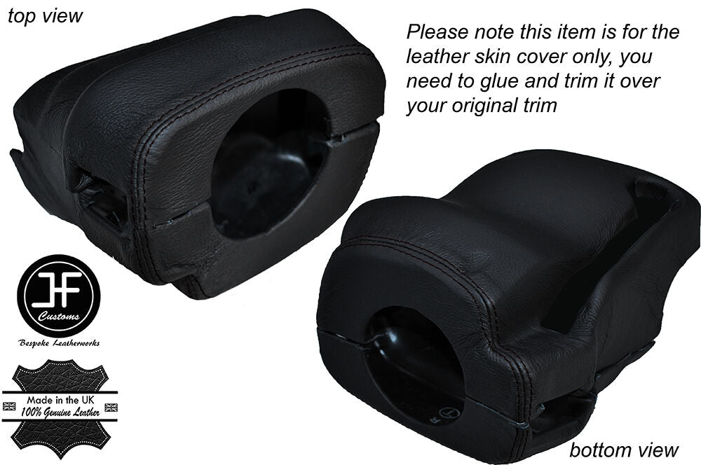 BLACK STITCH STEERING SHROUD COLUMN SKIN COVER FITS HONDA CRX DEL SOL 92-97