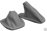 FITS BMW E36 1991-98 GEAR HANDBRAKE GAITERS LEATHER MID GREY CUSTOM NEW