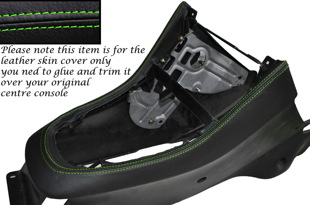 GREEN STITCH GEAR SURROUND LEATHER SKIN COVER FITS MITSUBISHI FTO 1994-2001