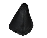 BLACK STITCH FITS FIAT GRANDE PUNTO EVO 2005-2012  REAL LEATHER GEAR GAITER