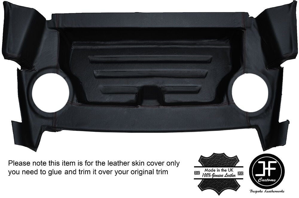 BLACK STICH REAR STORAGE SHELF LEATHER COVER FITS VAUXHALL OPEL VX220 SPEEDSTER