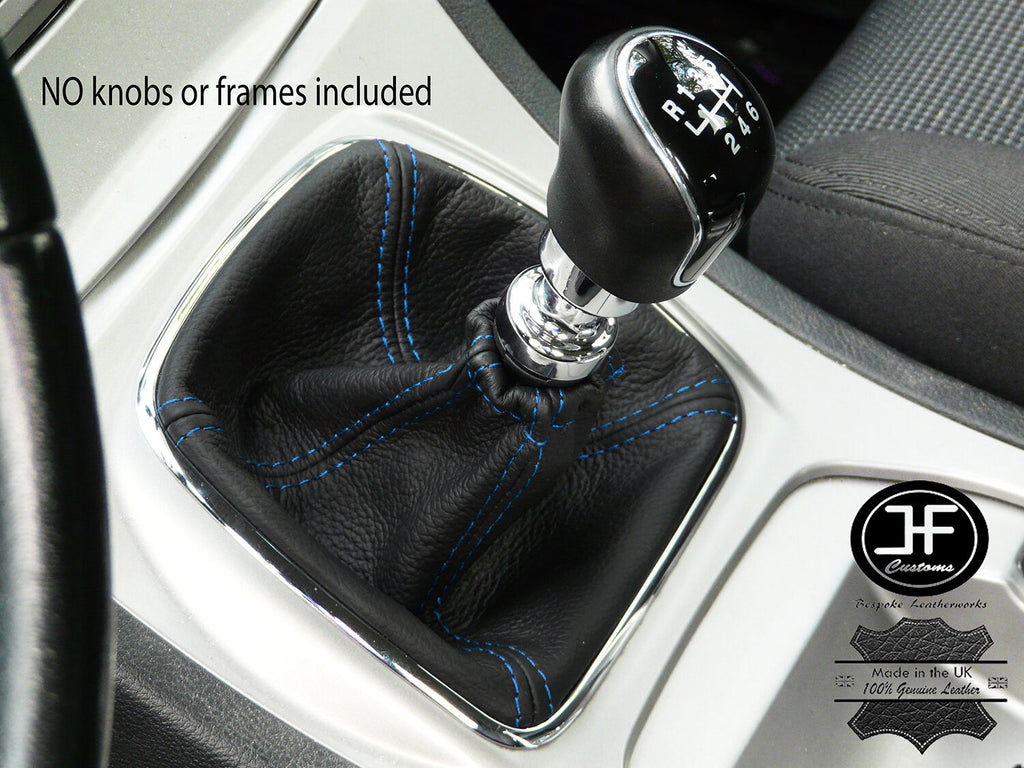 BLUE STITCH MANUAL LEATHER GEAR GAITER GEAR BOOT FOR FORD GALAXY MK3 2006-2008
