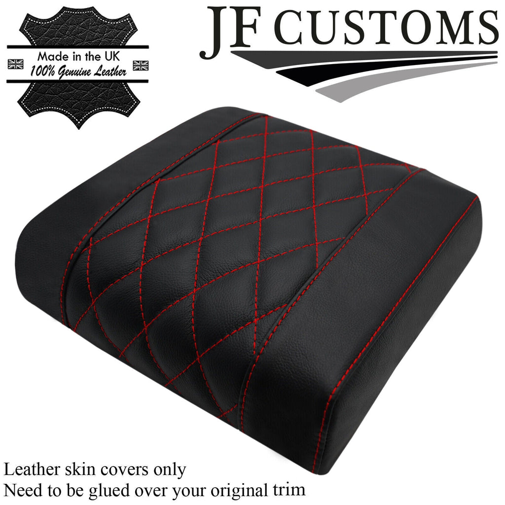 RED STITCH CONSOLE CUBBY BOX LID COVER FOR LAND ROVER DEFENDER 07-16 DSG3