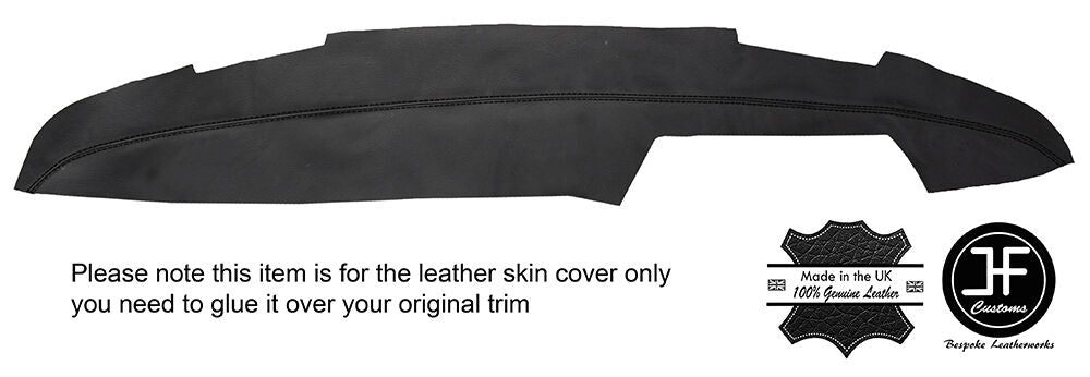BLACK STITCH REAR VENT DASH DASHBOARD LEATHER COVER FITS PORSCHE 914 STYLE 2