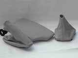 FITS BMW E46 1999-2005  GEAR HANDBRAKE ARMREST COVER SET L GREY CUSTOM NEW