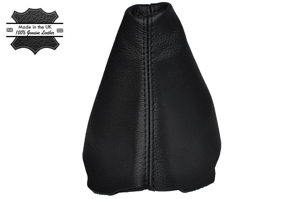 BLACK STITCH MANUAL LEATHER SKIN GEAR GAITER FITS VW VOLKSWAGEN PASSAT B6 06-13