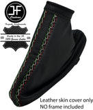 BLACK STITCH ITALIAN CROSS STITCH LEATHER HANDBRAKE GAITER FOR ALFA ROMEO BRERA