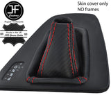 RED STITCH CARBON FIBER VINYL AUTOMATIC GEAR GAITER FITS BMW E90 E91 E92 E93