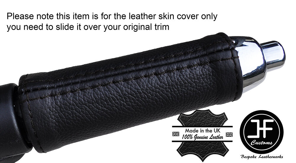 BLACK STITCH HANDBRAKE HANDLE LEATHER COVER FITS BMW MINI COOPER F55 F56 14-16