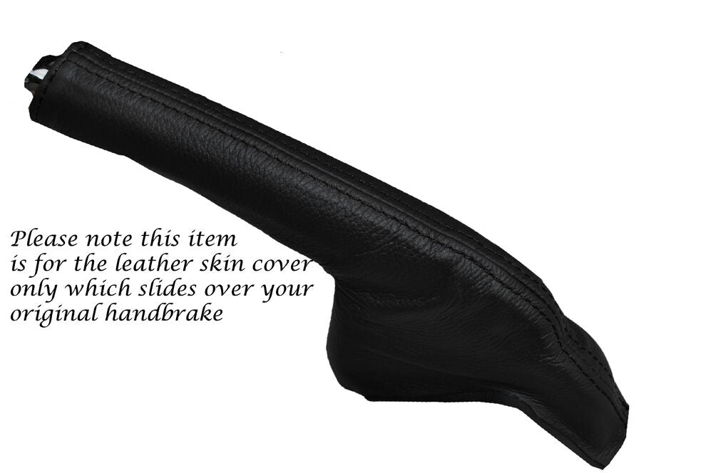 BLACK STITCHING LEATHER HANDBRAKE GAITER FITS HONDA CR-Z CRZ 2010-2014