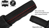 RED STITCH HANDBRAKE HANDLE REAL LEATHER COVER FOR CORVETTE C5 1997-2004
