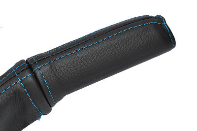 blue stitch FITS VAUXHALL OPEL CORSA C 00-06 LEATHER HANDBRAKE HANDLE COVER