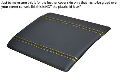 yellow stitch FITS NISSAN 350Z 03-09 CENTRE CONSOLE LEATHER LID COVER ONLY