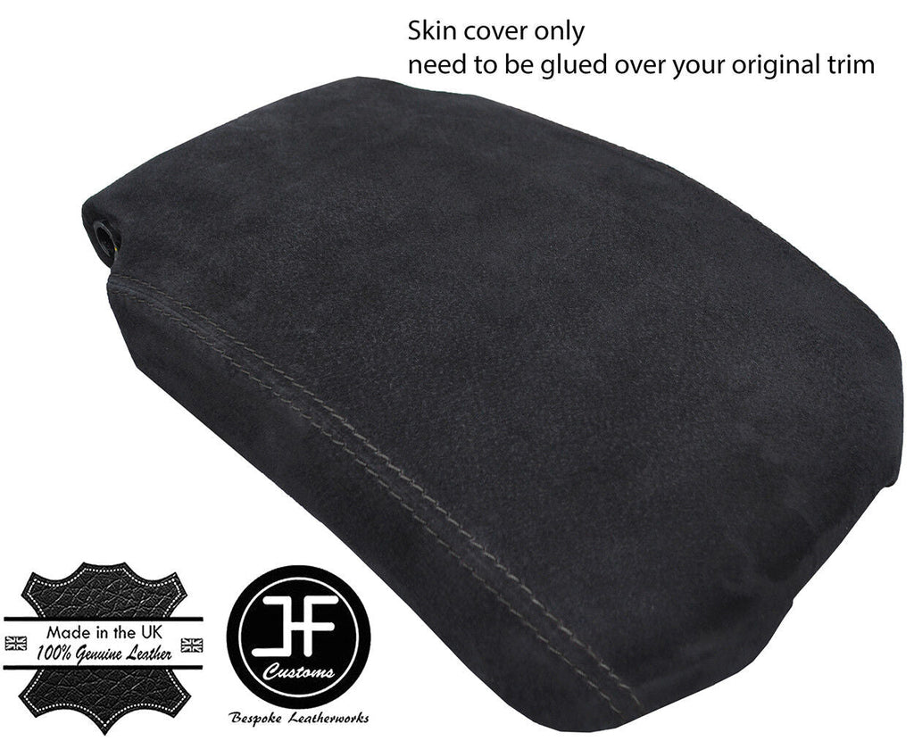 BLACK STITCHING REAL SUEDE ARMREST COVER FITS RANGE ROVER VOGUE L405 2013-2017