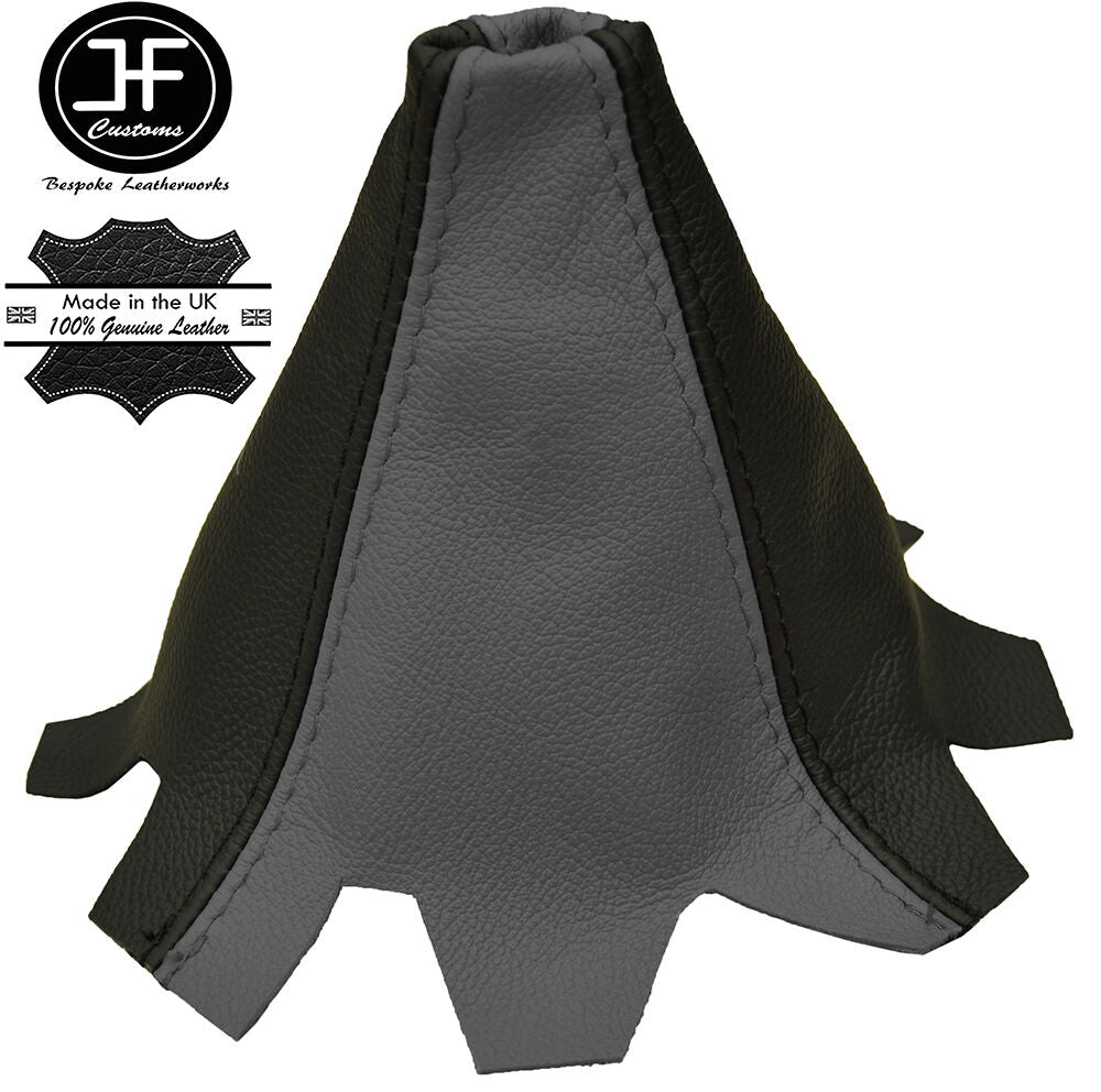 MID GREY BLACK LEATHER MANUAL GAITER FOR VW T5 TRANSPORTER MULTIVAN 2003-2010