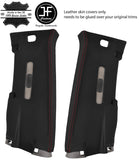 BLACK STITCH 2X MID UPPER B PILLAR LEATHER COVERS FITS NAVARA D40 2006-2014