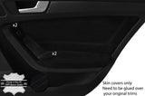 BLACK STITCH REAR DOOR ARMREST+DOOR CARD TRIM SUEDE COVER FOR AUDI A5 SPORTBACK