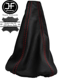 RED STITCHING REAL LEATHER GEAR GAITER COVER FITS FIAT PUNTO II MK2 1999-2005