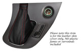 RED STITCH LEATHER AUTO AUTOMATIC GEAR GAITER FITS ALFA ROMEO 166 1998-2003