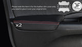 RED  STITCH 2X FRONT DOOR ARMREST LEATHER COVER FITS HONDA CRV 2012-2016