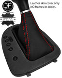 RED STITCH TOP GRAIN LEATHER AUTOMATIC GEAR GAITER FOR SEAT LEON MK2 10-12