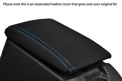 blue stitch FITS MITSUBISHI L200 WARRIOR K74 98-05 LEATHER ARMREST COVER ONLY