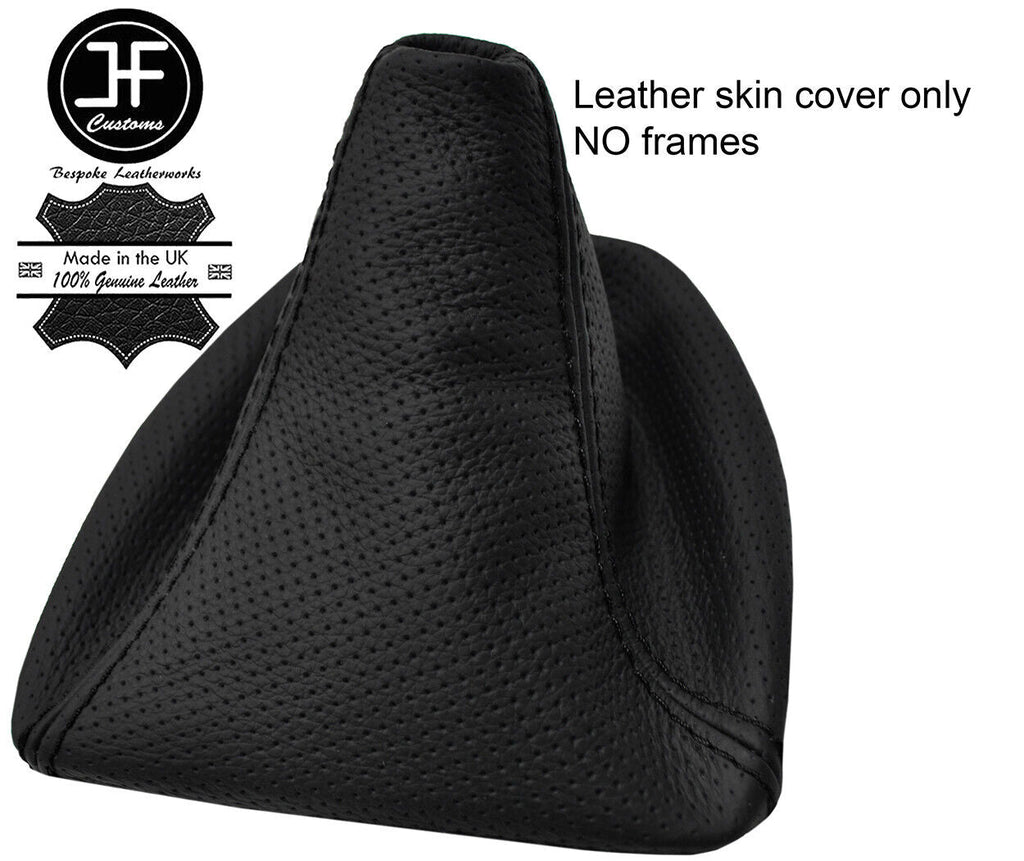 BLACK STITCH PERFORATED LEATHER MANUAL GEAR GAITER FOR BMW 2 F22 F23 13-19