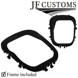 BLACK STITCH ITALIAN LEATHER GEAR SURROUND+ FRAME FOR CHEVROLET TRAX 13-16