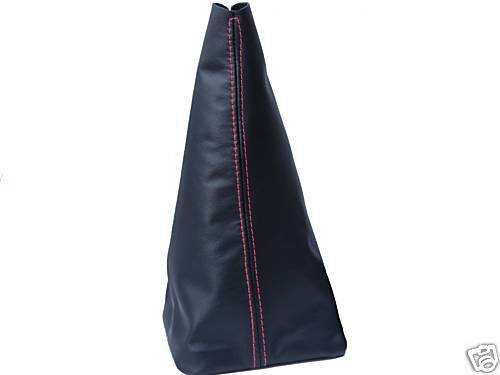 FITS PEUGEOT 106 RED STITCH LEATHER GEAR GAITER 91-2003 CUSTOM NEW MADE IN UK