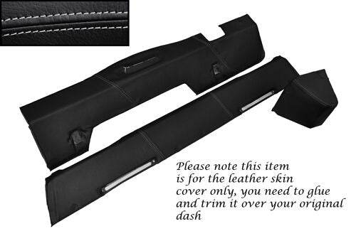 GREY STITCH FOR LANDROVER SERIES 2 2A 3 DASH DASHBOARD LEATHER COVERS 3 PARTS