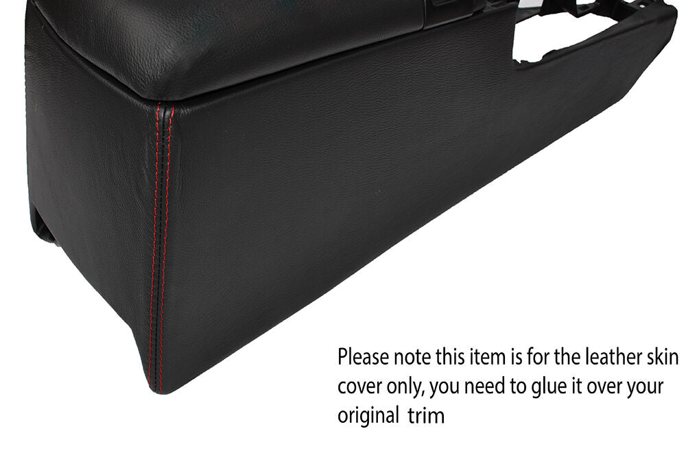 RED STITCH UNDER ARMREST CONSOLE SKIN COVER FITS TOYOTA SUPRA MK4 1993-2002